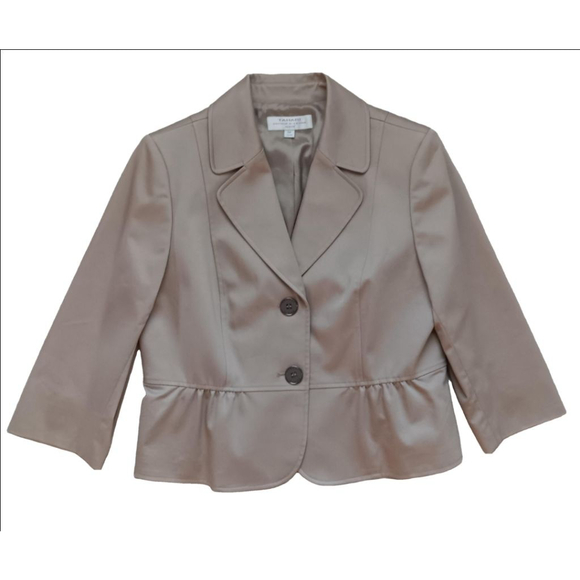 Tahari Arthur S. Levine Jackets & Blazers - Women's Tahari Blazer Size 14P Beige